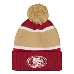 San Francisco 49ers  Outerstuff Girls Let's Play Cuffed Knit Hat with Pom