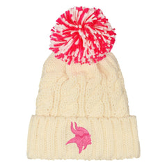 Minnesota Vikings  Outerstuff Girls Cable Cuffed Knit Hat with Pom