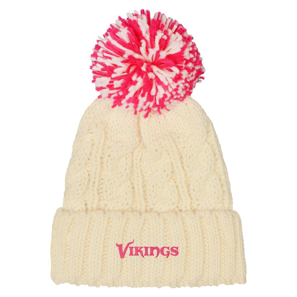 Minnesota Vikings  Outerstuff Girls Cable Cuffed Knit Hat with Pom