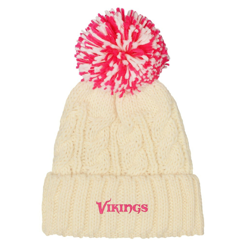 Minnesota Vikings  Outerstuff Girls Cable Cuffed Knit Hat with Pom