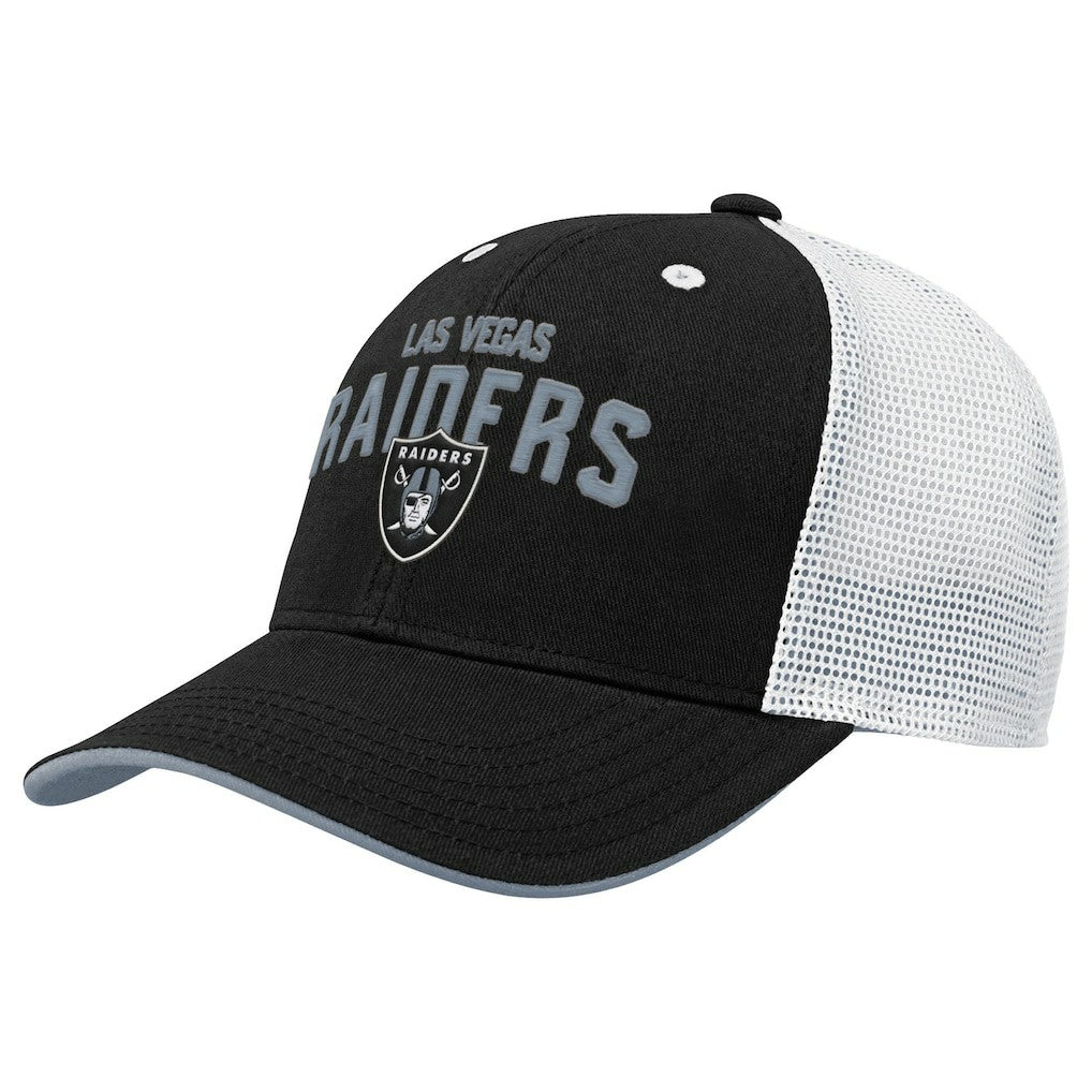 Las Vegas Raiders  Outerstuff Youth Core Lockup Trucker Adjustable Hat