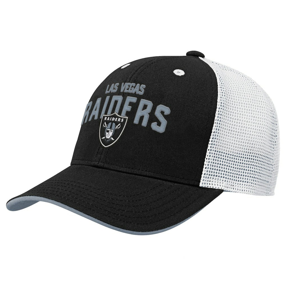 Las Vegas Raiders  Outerstuff Youth Core Lockup Trucker Adjustable Hat
