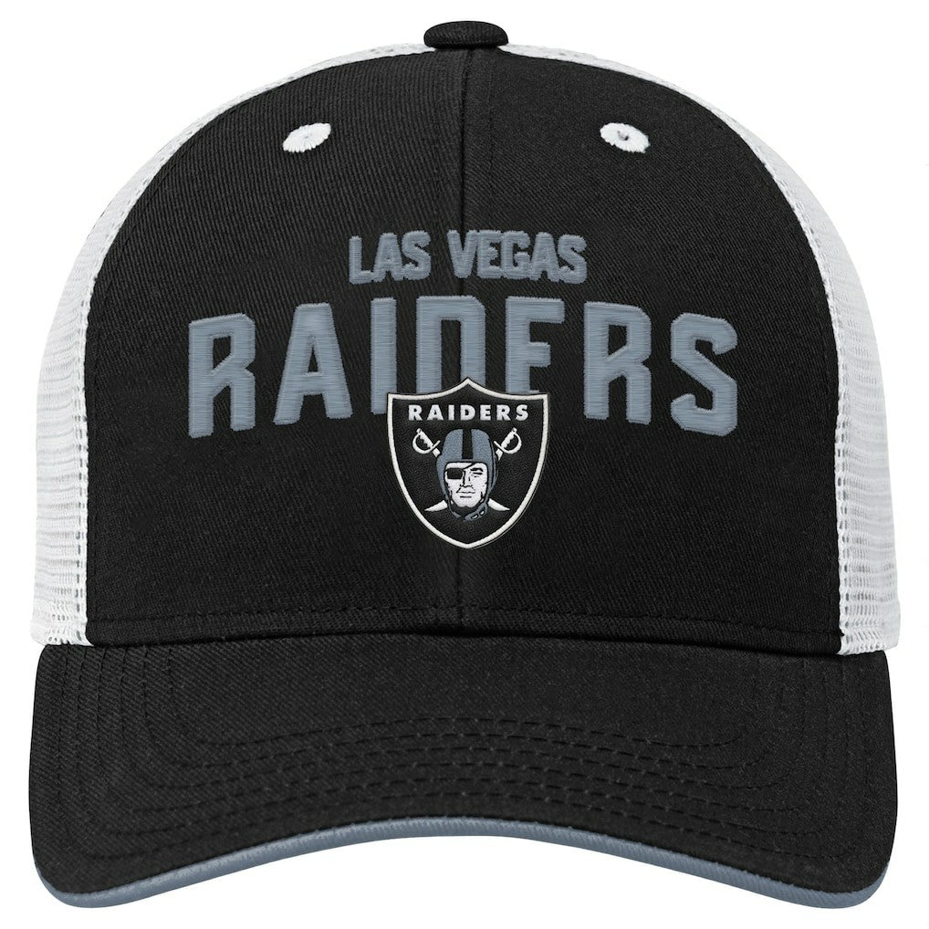Las Vegas Raiders  Outerstuff Youth Core Lockup Trucker Adjustable Hat