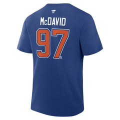 Connor McDavid Edmonton Oilers Fanatics Authentic Stack Name & Number T-Shirt Outlet