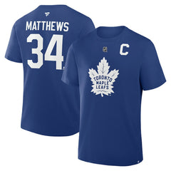 Auston Matthews Toronto Maple Leafs Fanatics Authentic Stack Name & Number T-Shirt On Sale