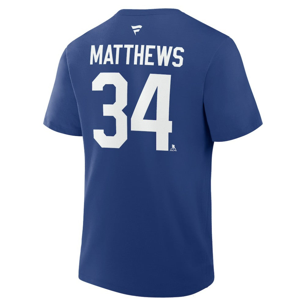 Auston Matthews Toronto Maple Leafs Fanatics Authentic Stack Name & Number T-Shirt On Sale