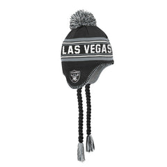 Las Vegas Raiders  Outerstuff Youth Jacquard Tassel Knit Hat with Pom