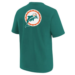 Miami Dolphins Nike Youth Rewind Front & Back Essential T-Shirt