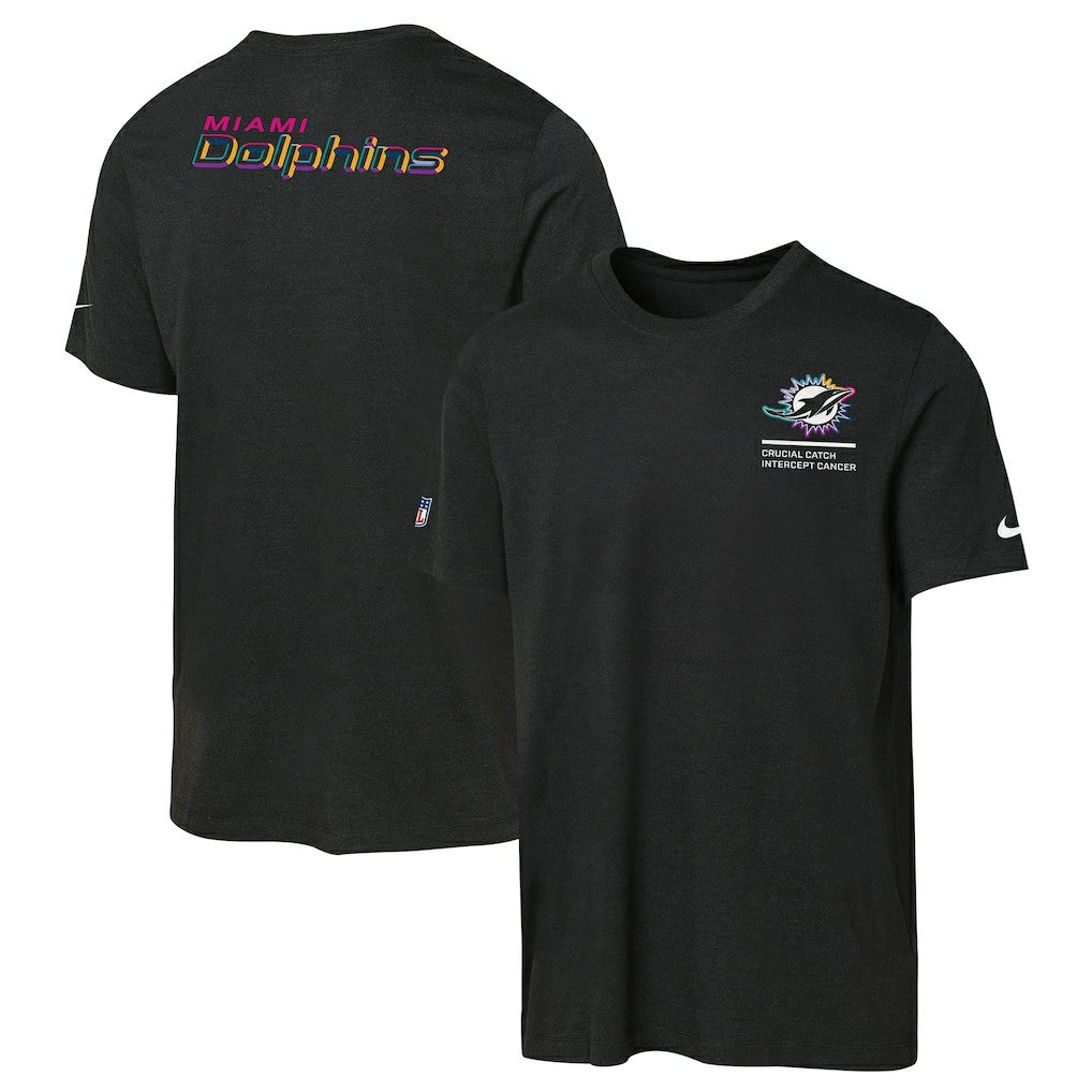 Miami Dolphins Nike Youth 2025 NFL Crucial Catch Tri-Blend Dri-FIT T-Shirt