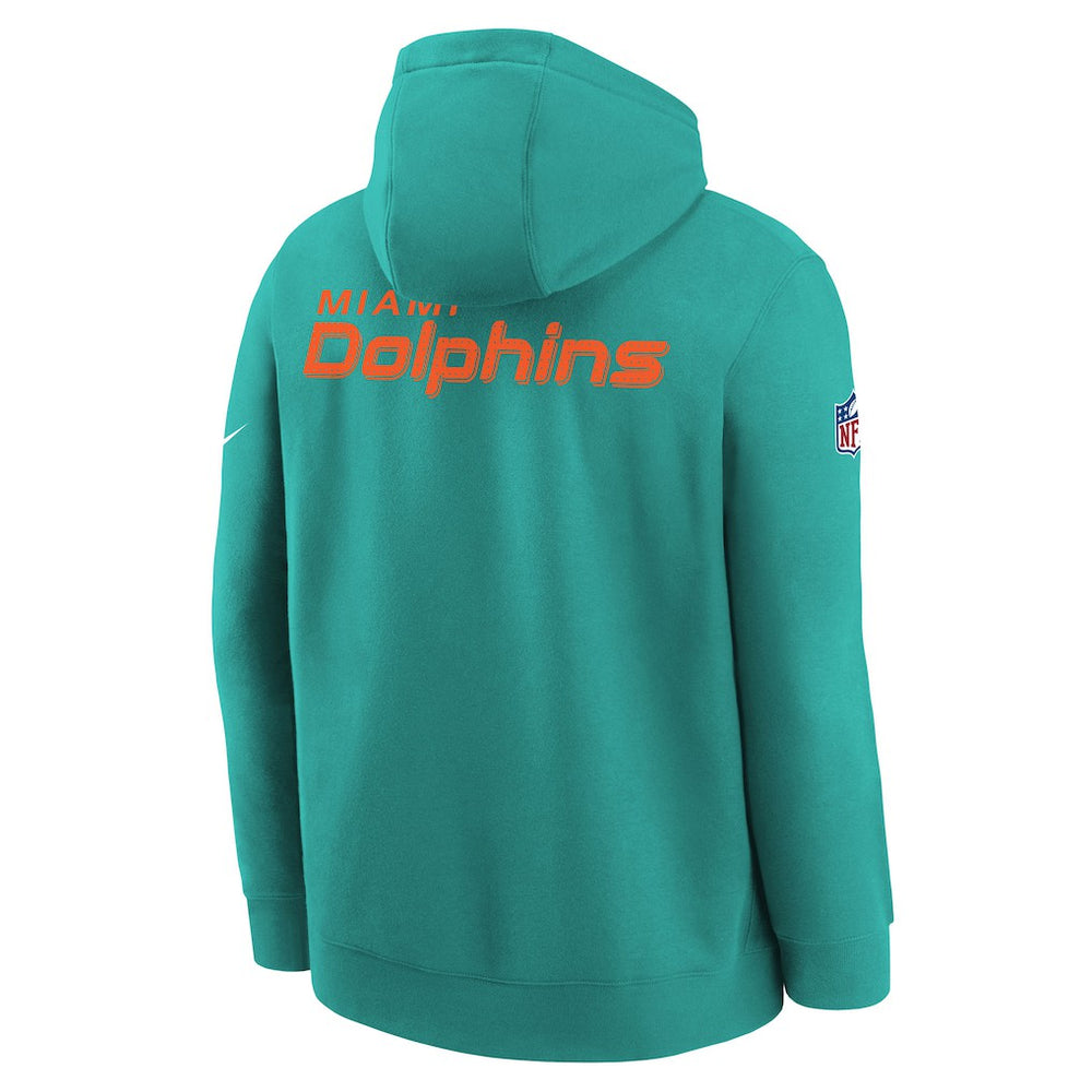 Miami Dolphins Nike Youth Sideline Club Fleece Hoodie