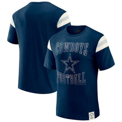 Dallas Cowboys Fanatics Darius Rucker Collection Distressed Throwback Shoulder Stripe T-Shirt
