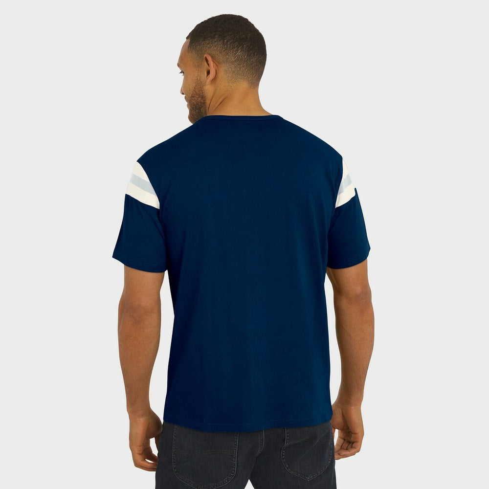 Dallas Cowboys Fanatics Darius Rucker Collection Distressed Throwback Shoulder Stripe T-Shirt