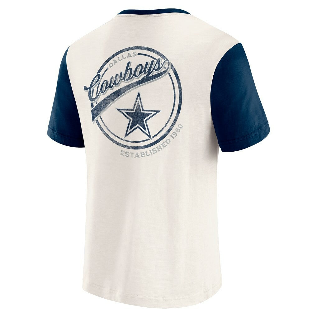 Dallas Cowboys Fanatics Darius Rucker Collection Henley Colorblock Slub Pocket T-Shirt