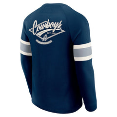 Dallas Cowboys Fanatics Darius Rucker Collection Waffle-Knit Raglan Long Sleeve Henley T-Shirt