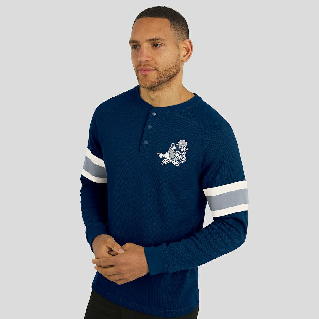 Dallas Cowboys Fanatics Darius Rucker Collection Waffle-Knit Raglan Long Sleeve Henley T-Shirt