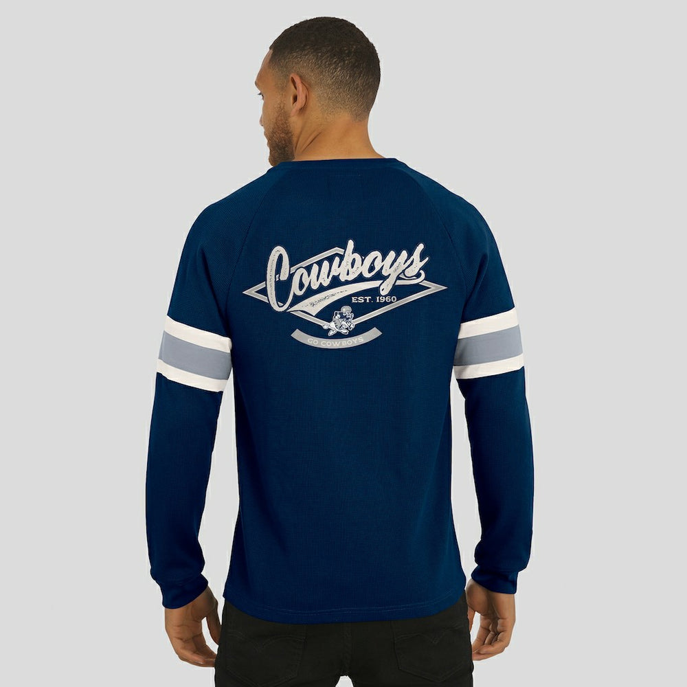 Dallas Cowboys Fanatics Darius Rucker Collection Waffle-Knit Raglan Long Sleeve Henley T-Shirt
