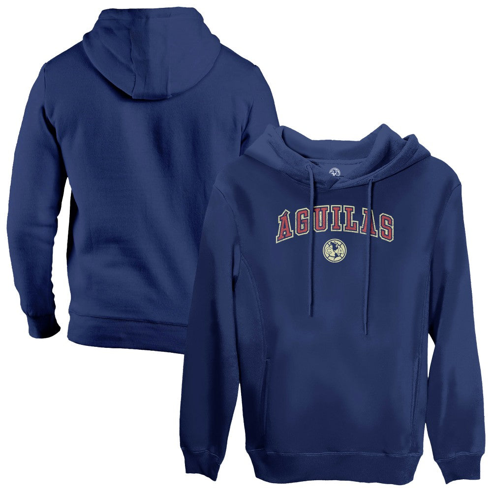Club America 1863FC Athletic Wordmark Fleece Pullover Hoodie Navy