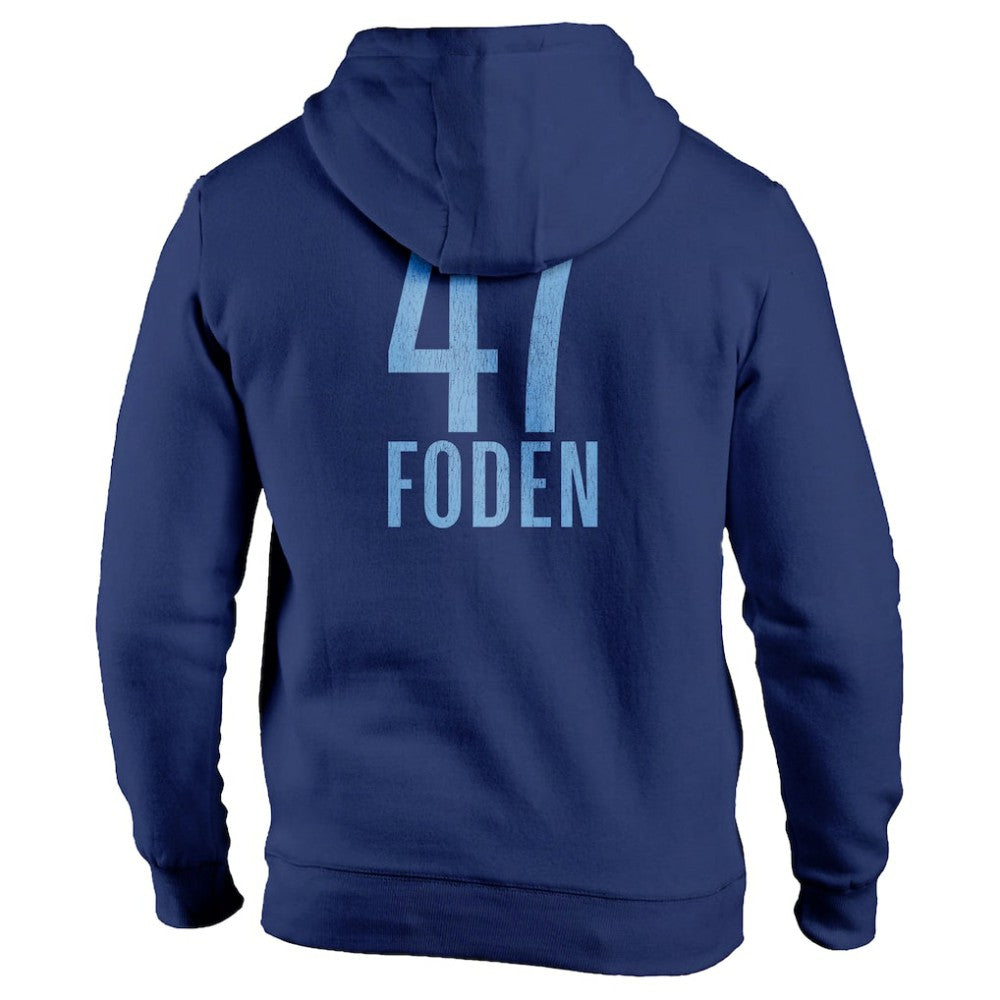 Phil Foden Manchester City 1863FC Player Fleece Pullover Hoodie Navy