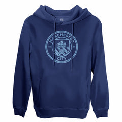 Manchester City 1863FC Mono Badge Fleece Pullover Hoodie Navy