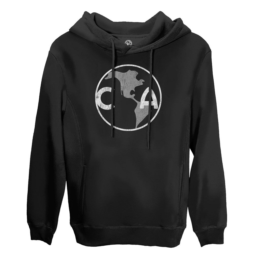 Club America 1863FC Retro Badge Pullover Hoodie Black