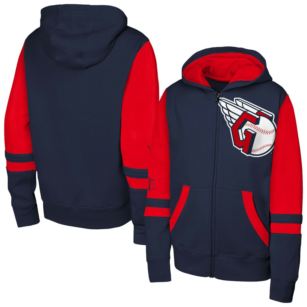 Cleveland Guardians Outerstuff Youth Stadium Colorblock Full-Zip Hoodie | MLB New