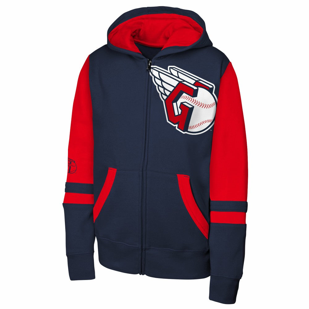 Cleveland Guardians Outerstuff Youth Stadium Colorblock Full-Zip Hoodie | MLB New