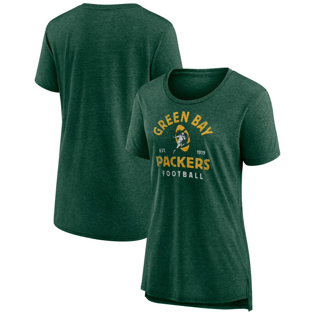 Green Bay Packers  Women's Vintage Arch Tri-Blend T-Shirt