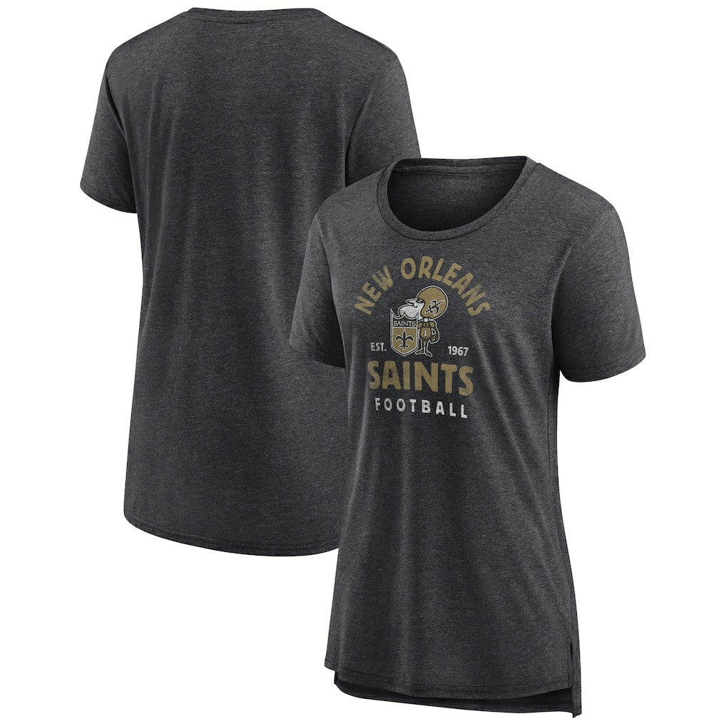 New Orleans Saints  Women's Vintage Arch Tri-Blend T-Shirt