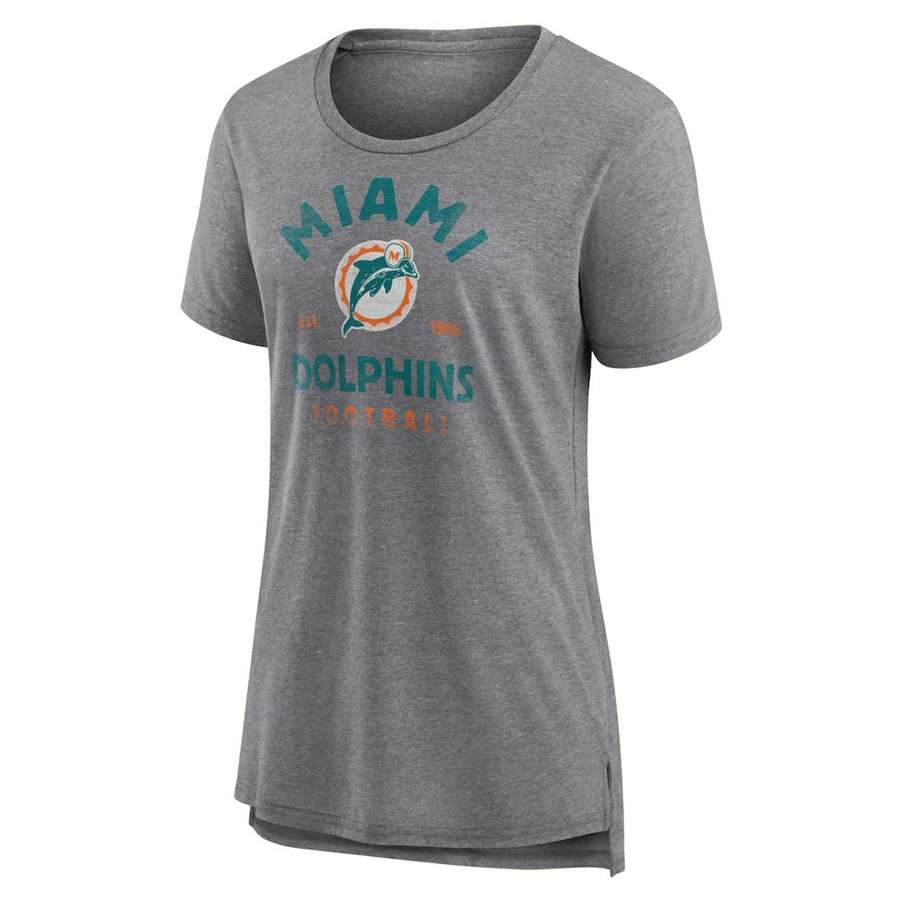 Miami Dolphins  Women's Vintage Arch Tri-Blend T-Shirt