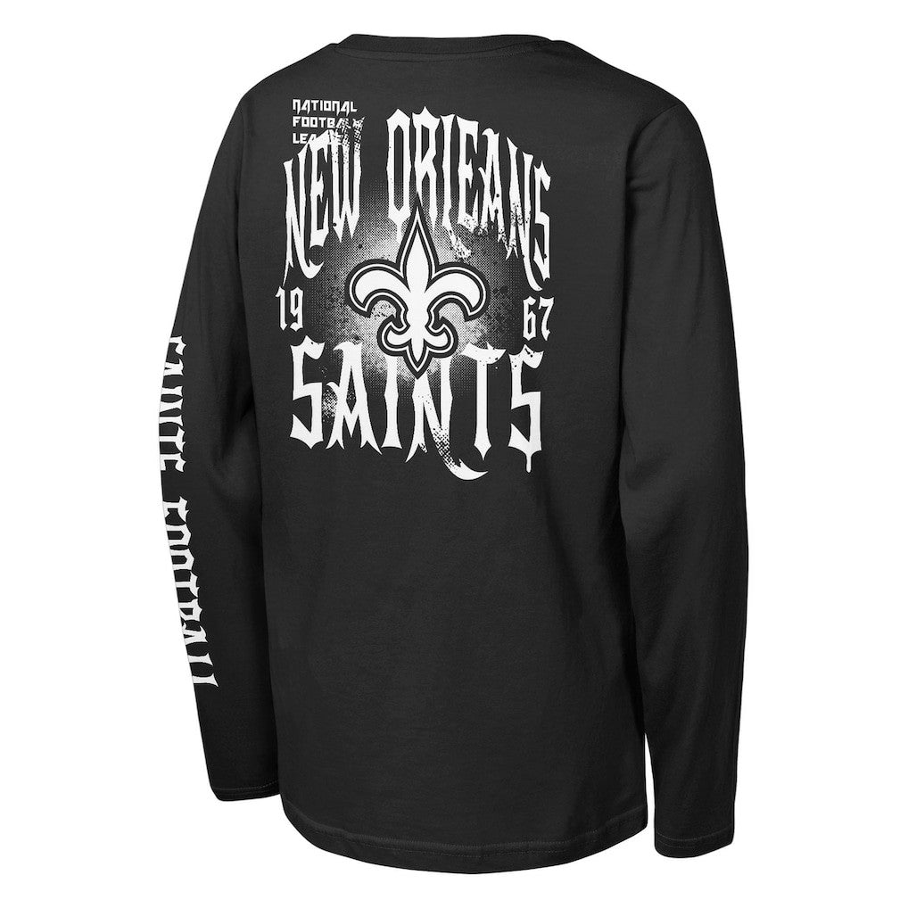 New Orleans Saints  Outerstuff Youth Rumble Long Sleeve T-Shirt