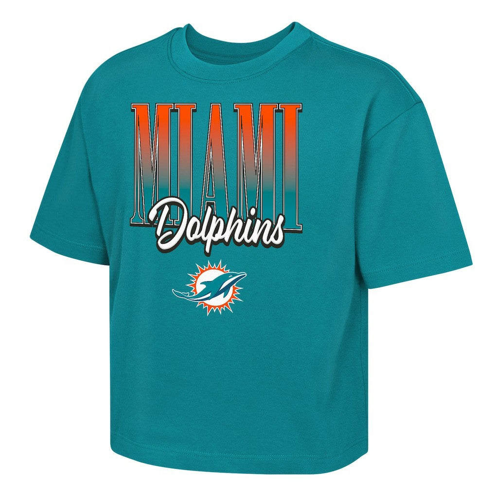 Miami Dolphins  Outerstuff Girls Youth Big City Boxy T-Shirt