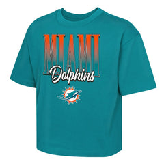 Miami Dolphins  Outerstuff Girls Youth Big City Boxy T-Shirt