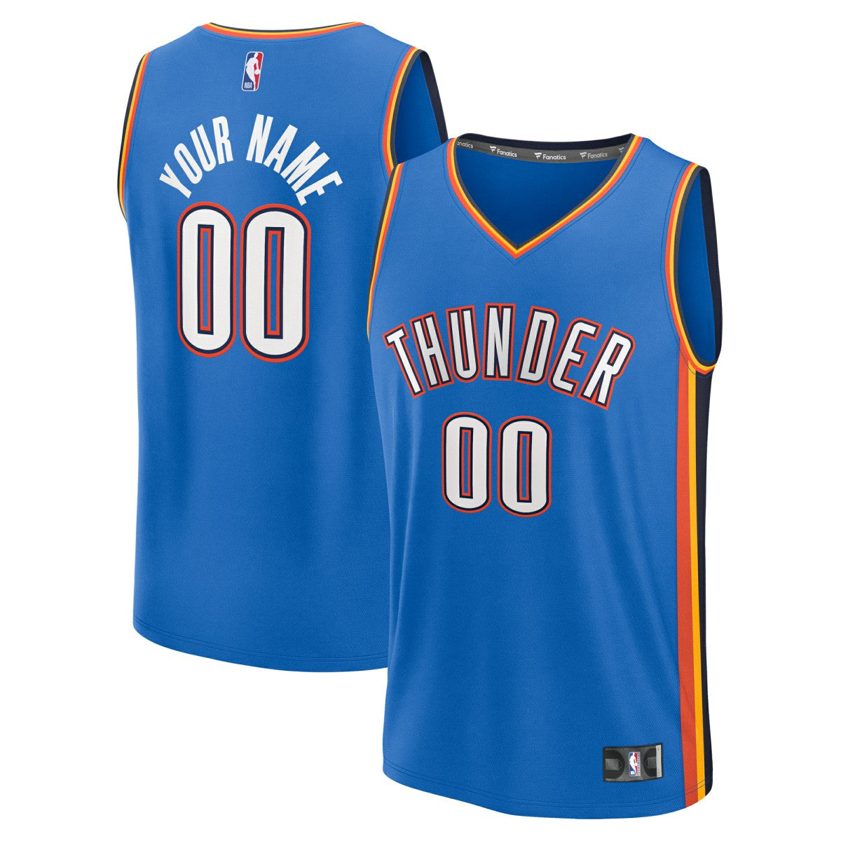 Oklahoma City Thunder Youth Fast Break Custom Replica Jersey New