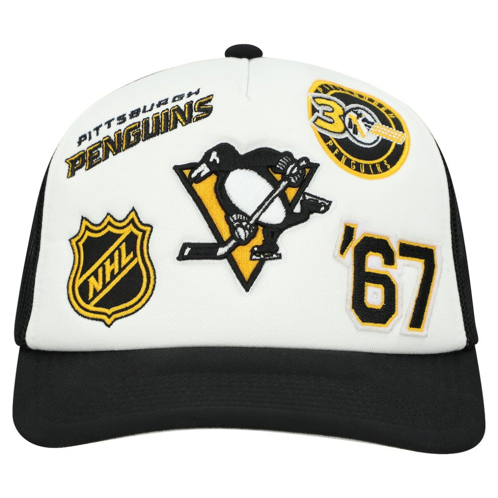 Pittsburgh Penguins Mitchell & Ness Gridlock Trucker Adjustable Hat Discount