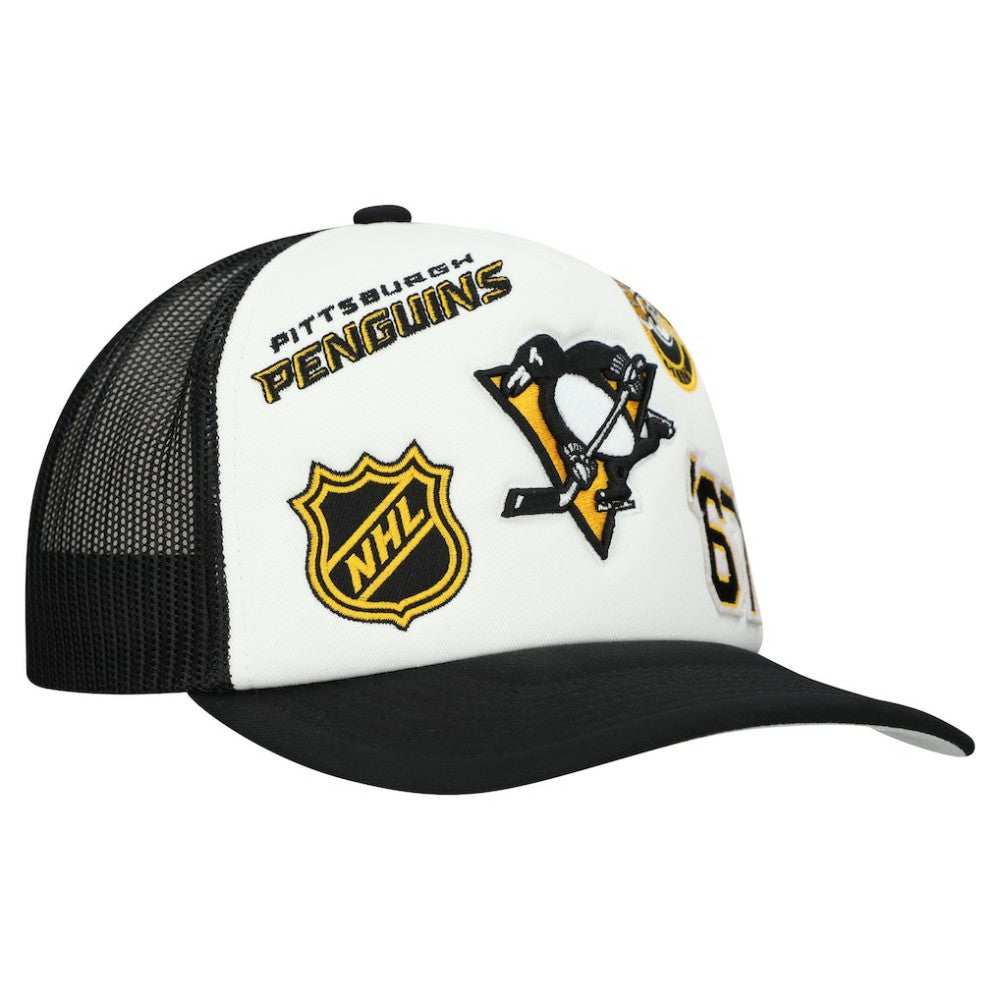 Pittsburgh Penguins Mitchell & Ness Gridlock Trucker Adjustable Hat Discount