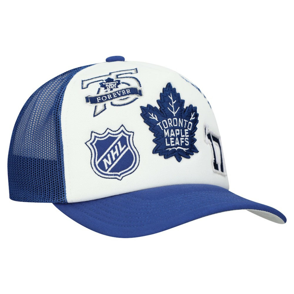 Toronto Maple Leafs Mitchell & Ness Gridlock Trucker Adjustable Hat Discount