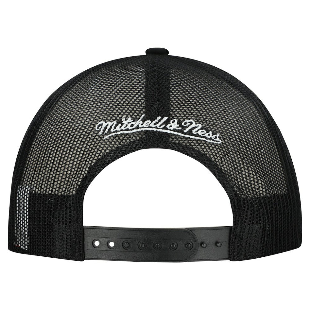 Chicago Blackhawks Mitchell & Ness Gridlock Trucker Adjustable Hat For Sale