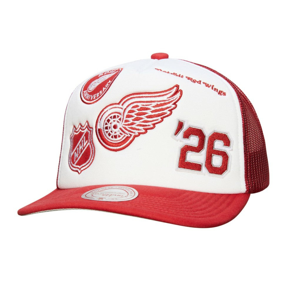 Detroit Red Wings Mitchell & Ness Gridlock Trucker Adjustable Hat Discount