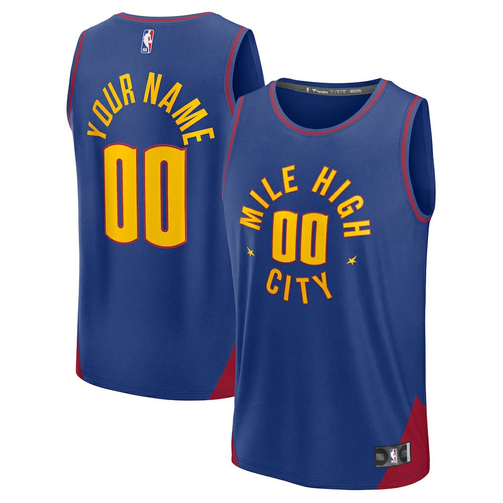 Denver Nuggets Fast Break Custom Jersey sale Discount