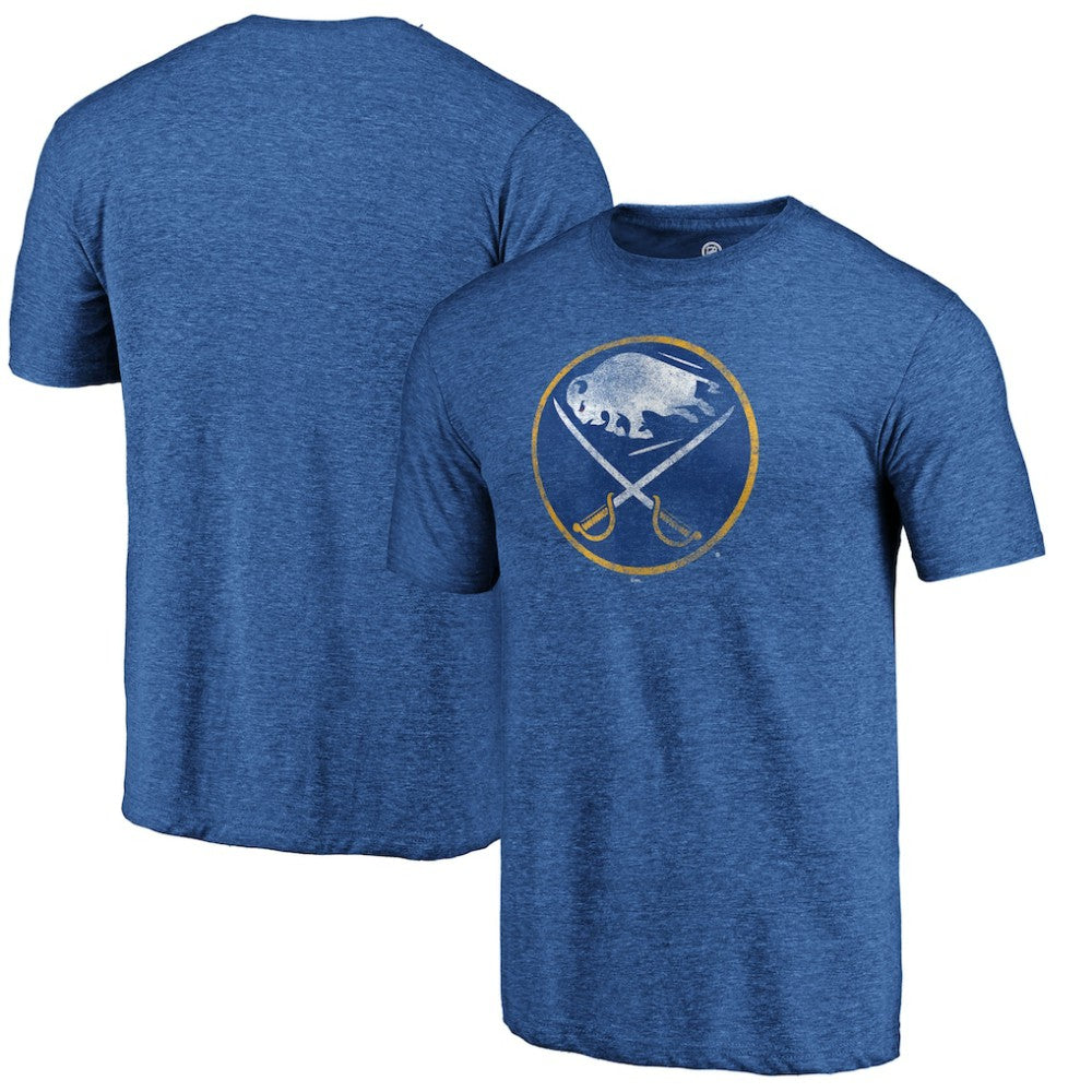 Buffalo Sabres Distressed Logo Tri-Blend T-Shirt On Sale