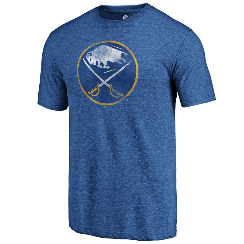 Buffalo Sabres Distressed Logo Tri-Blend T-Shirt On Sale