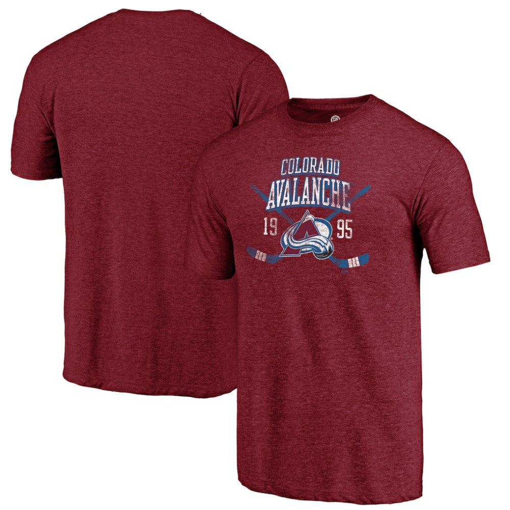 Colorado Avalanche Line Shift Tri-Blend T-Shirt On Sale