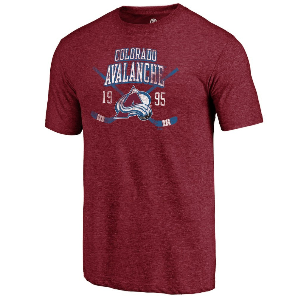 Colorado Avalanche Line Shift Tri-Blend T-Shirt On Sale