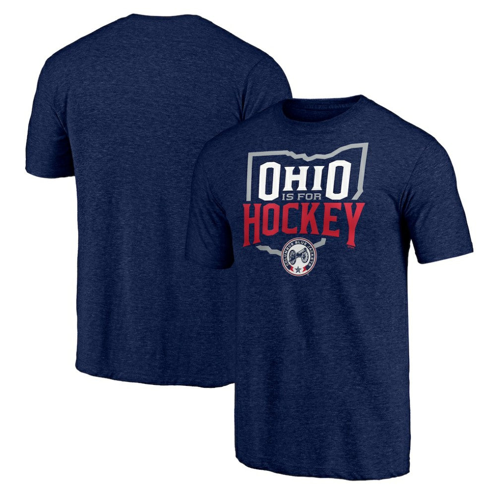 Columbus Blue Jackets Shoot to Score Tri-Blend T-Shirt For Sale