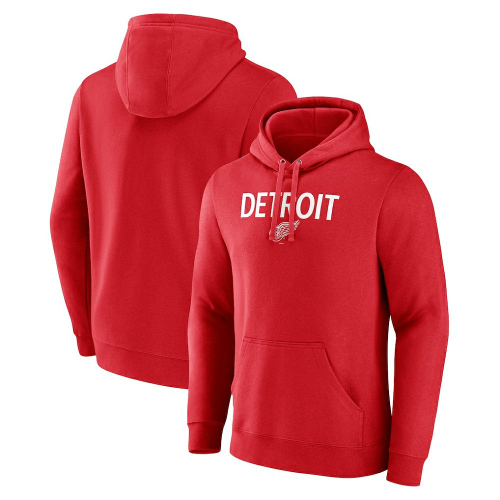 Detroit Red Wings Primary Logo Pullover Hoodie On Sale