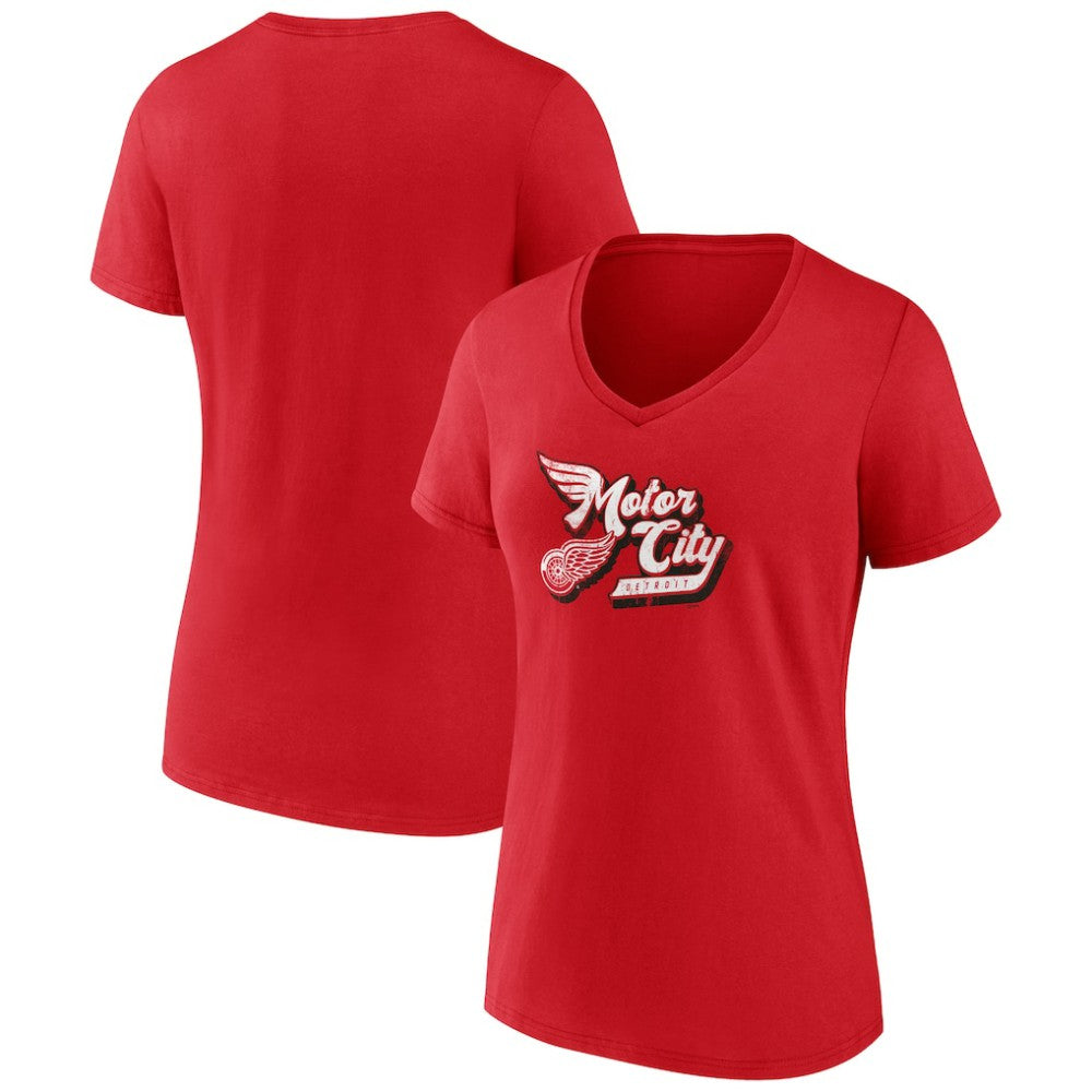 Detroit Red Wings Women's Active Edge V-Neck T-Shirt Discount