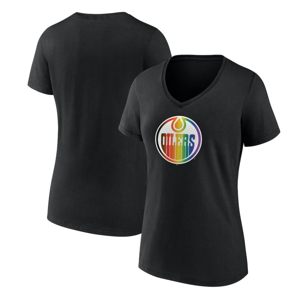 Edmonton Oilers Women's Team Pride V-Neck T-Shirt On Sale