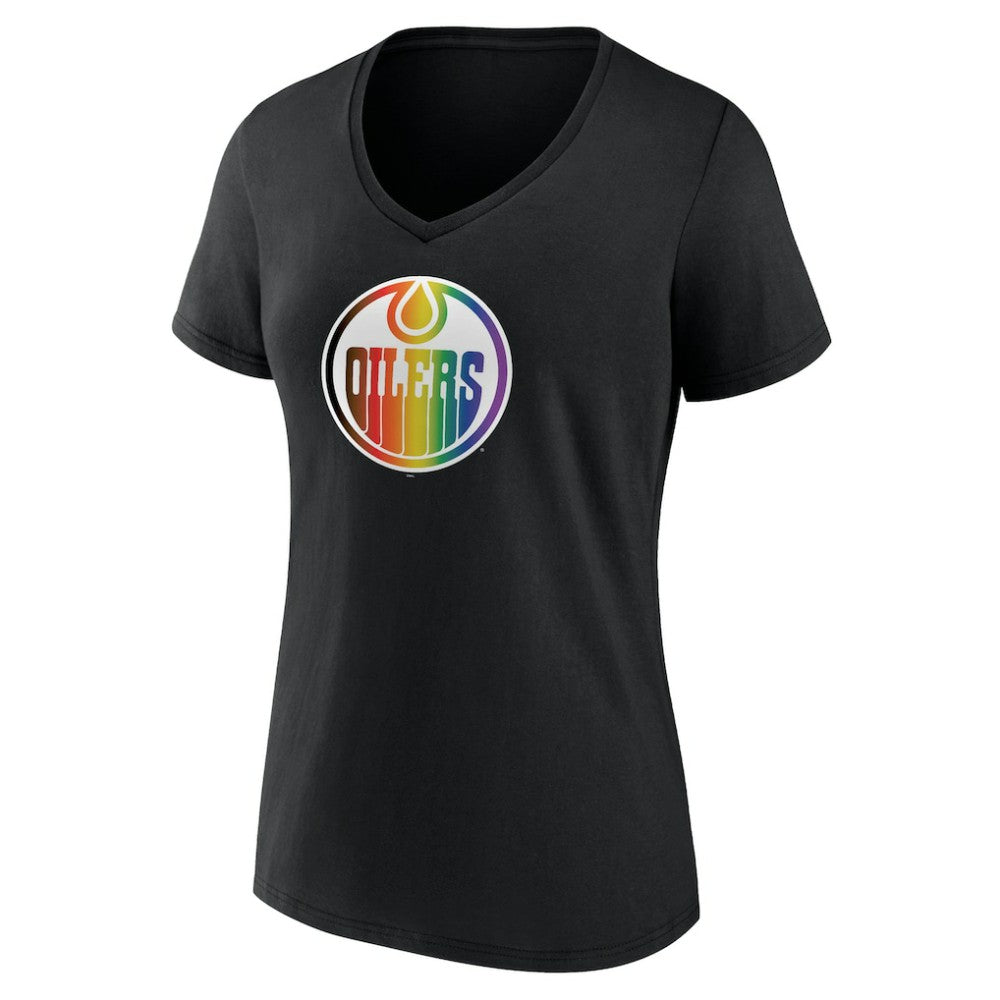 Edmonton Oilers Women's Team Pride V-Neck T-Shirt On Sale
