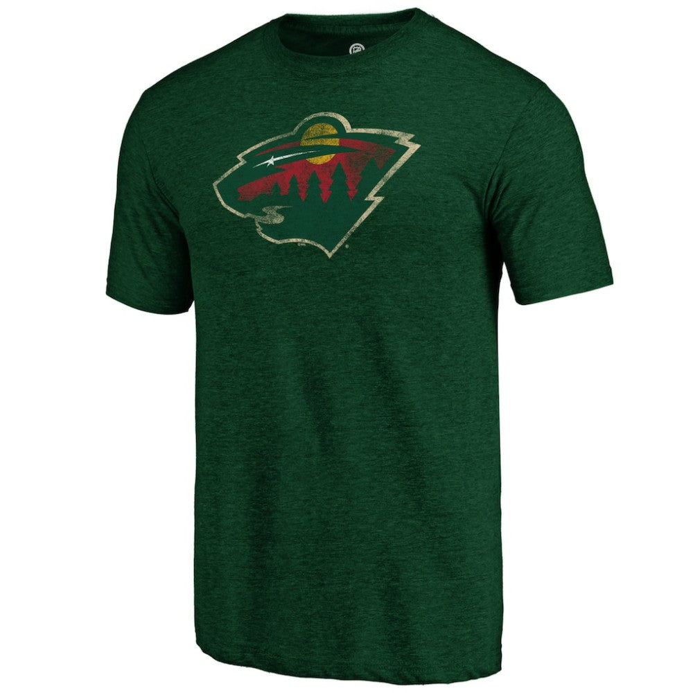 Minnesota Wild Distressed Logo Tri-Blend T-Shirt Online