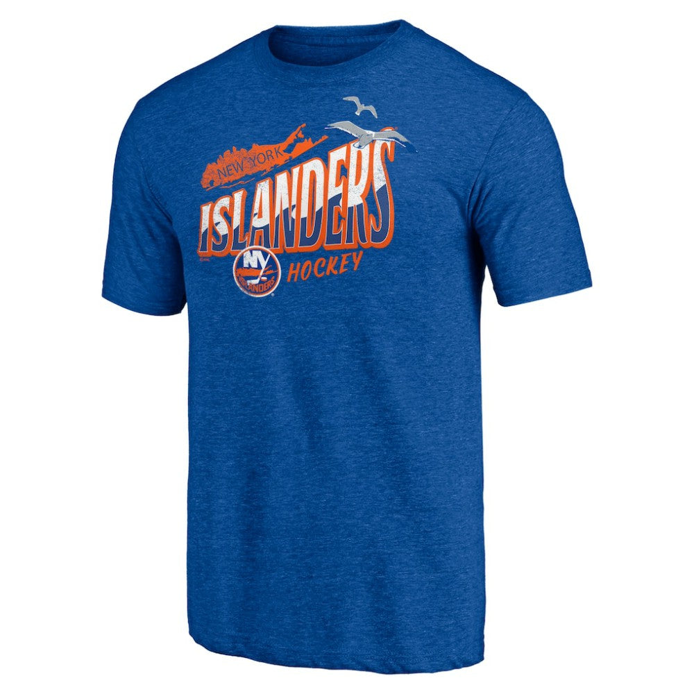 New York Islanders Shoot to Score Tri-Blend T-Shirt On Sale